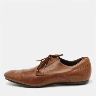 Tod's Tods Brown Leather Lace Up Derby