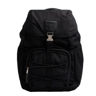 Palm Angels Unisex Mens and Womens Backpack with Embossed Logo PMNB023R24FAB0011009 - Black - One Size