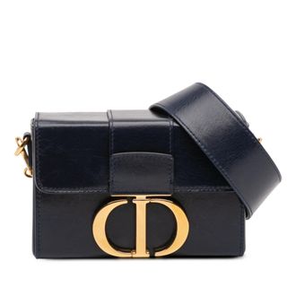 Dior Pre-owned Womens Leather 30 Montaigne Box Bag - Dark Blue - One Size