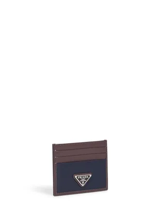 Prada Re-Nylon and Leather Colorblock Card Case - Multicolor