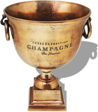 vidaXL vidaXL Trofeo Coppa Champagne Cooler Rame Marrone