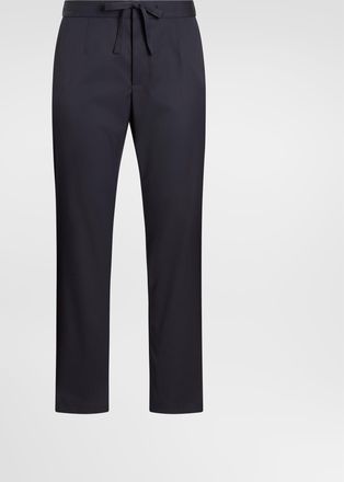Dolce & Gabbana Technical Wool Jogging Trousers - Man Pants And Shorts Blue 48