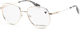 Karl Lagerfeld Womens 55mm Gold Eyeglasses KL361-714-55