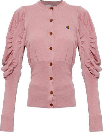 Vivienne Westwood Eli Wol Cardigan - Dames - Vesten - Roze - S - Wol - Truien & Vesten