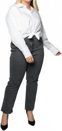 Good American Straight Jeans In Dark Grey