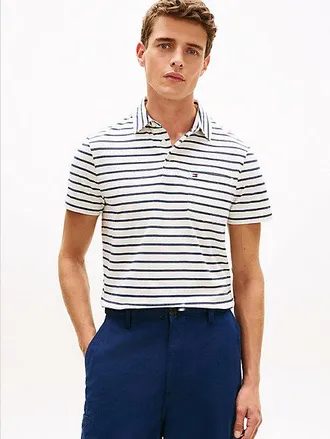 Tommy Hilfiger Regular Fit Stripe Jersey Polo Shirt