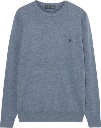 Brooks Brothers Lamswollen trui met ronde hals - Grijs