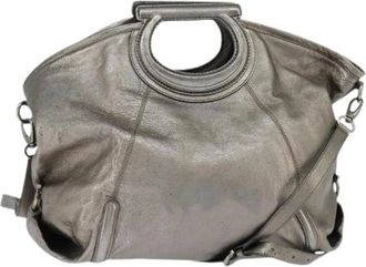 Ferragamo Pre-owned Handbags, female, Gray, Size: ONE SIZE Pre-owned Leather Handbag