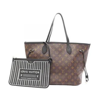Louis Vuitton Black Brown Noir Coated Canvas Leather Handbag Pouch Tote Bag (Pre-Owned)