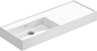 Thebalux twenty 2.0 Wastafel - 120cm - keramiek - kom links - zonder kraangat - wit glans