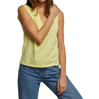 perfectwhitetee Margot Tank In Yellow