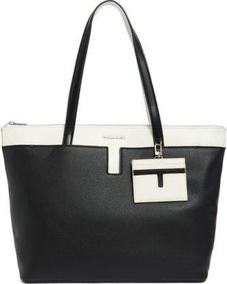 Elie Tahari Commuter Multi Compartment Tote Bag in Black Block at Nordstrom Rack