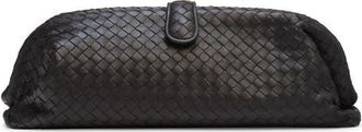 Bottega Veneta Lauren Intrecciato Clutch in 2094 Espresso-Brass V at Nordstrom
