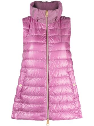 Herno padded zip-up gilet - Pink