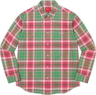 SUPREME Plaid Flannel Shirt Red Green SUP-FW22-008