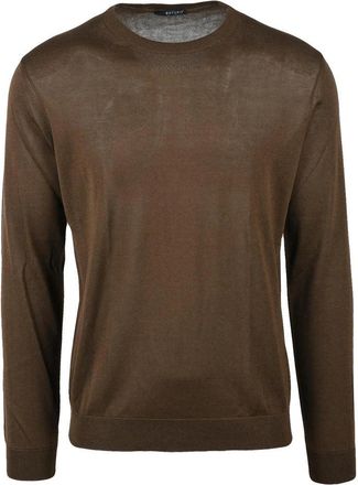 BATURO Crew Neck Sweater - Brown