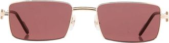 Cartier Red Rectangular Ladies Sunglasses CT0501S 006 54