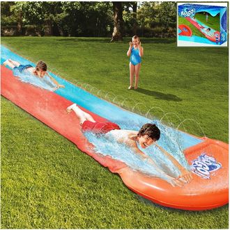 Trade Shop Trade Shop - Scivolo Acquatico Giardino Pista 5,49mt Rampa Lancio E Spruzzo 2 Posti