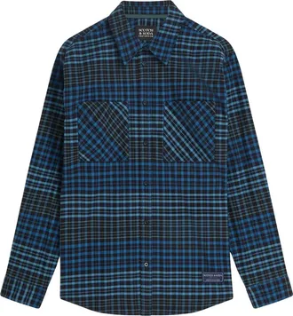Scotch & Soda Heren, Overhemden, Blauw, Maat: M
