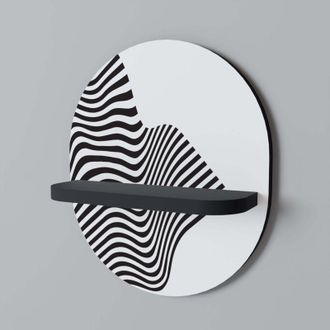 OEM Estante Ovalado Illusionary Flow Negro