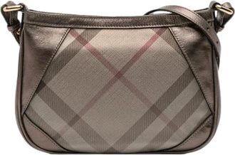 Burberry Pre-owned Cross Body Bags, female, Brown, Size: ONE SIZE Pre-owned Canvas Crossbody Bag