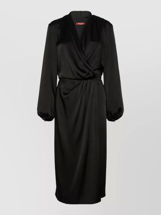 Max Mara draped v-neck midi dress
