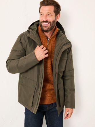 Fat Face FatFace Saltby Khaki Green Waterproof Hooded Parka