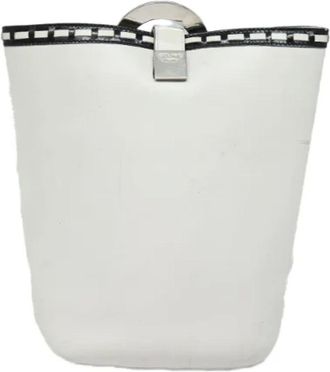 Celine Pre-owned Bucket Bags, female, White, Size: ONE SIZE Pre-owned Vintage Bucket Bag