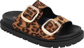 Mia Womens Alttar Slide Sandal In Leopard