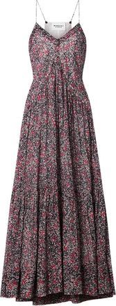 Isabel Marant Abito midi Sabba a fiori - Nero