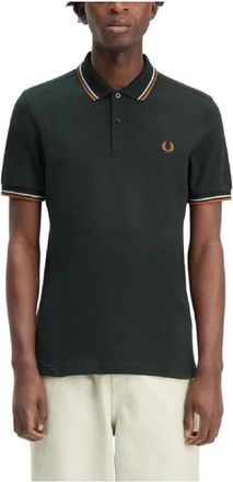 Fred Perry Klassiek Polo Shirt met Bies - Heren - Polos - Groen - S - Katoen - Tops