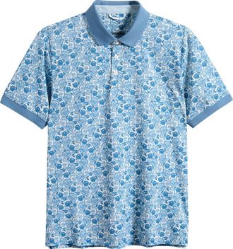 Swannies Haven Floral Performance Golf Polo in Blue Shadow at Nordstrom, Size Xx-Large