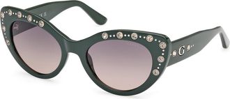 Guess GU00163 96B Womens Sunglasses Green Size 54