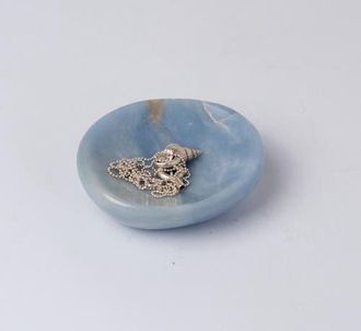 D.A.R. Proyectos Organic Gemstone Catchall Dish 4 Angelite Blue at Nordstrom
