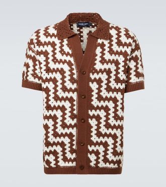 Frescobol Carioca Pinto crochet cotton cardigan