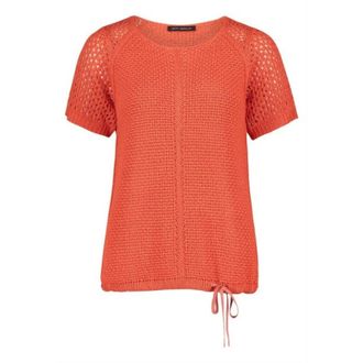 Betty Barclay Trui met ronde hals - Dames - Truien - Oranje - Maat: 3XL