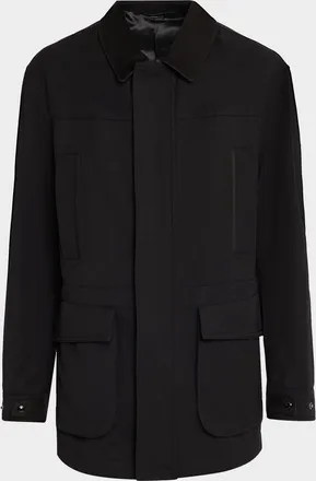 Tom Ford Men & apos;s Leather-Trim Canvas Field Jacket