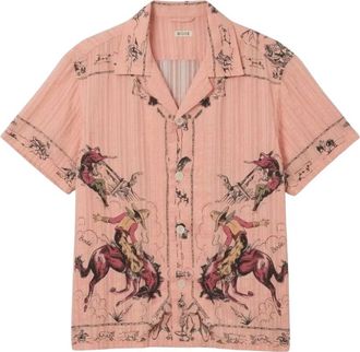 Bode Camicia Bronco Buster - - Shirts - Uomo - Arancione - L