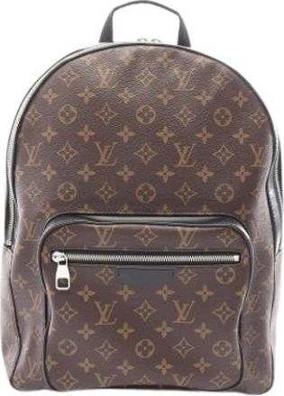 Louis Vuitton Pre-owned Vintage Rugzak - Heren - Vintage Rugzakken - Bruin - ONE Size - Leer - Vintage