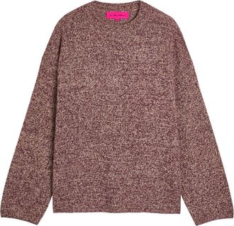 The Elder Statesman Dume Melange Cashmere Jumper - Bordeaux - M