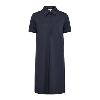 Part Two Elegante Middernacht Jurk met Korte Mouwen - Dames - Jurken - Blauw - Maat: M