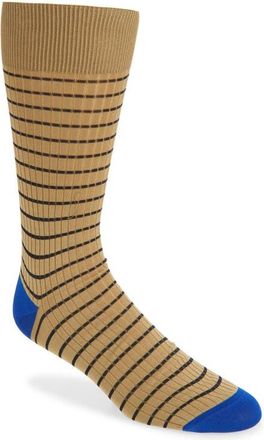 Pantherella Downe Stripe Dress Socks in Sand at Nordstrom, Size Medium