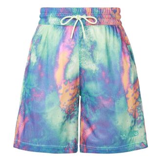 adidas originals Tie Dye Logo Lacing Casual Sports Shorts Multi-Color HT1653