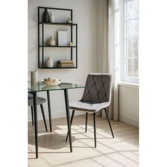 Regalos Miguel Sillas Comedor - Silla Lyke Terciopelo - Gris Oscuro
