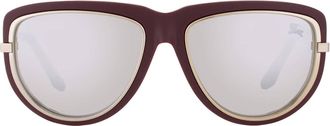 Burberry Light Grey Mirror Silver Pilot Unisex Sunglasses BE4466U 41896G