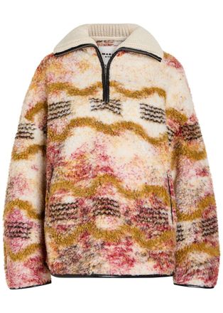 Isabel Marant Isabel Marant &eacute;toile Marner Patterned Fleece Coat - Multicoloured - 42 (UK14 / L)