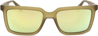 Calvin Klein Gold Mirror Square Unisex Sunglasses CKJ23659S 309 55