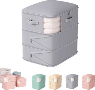 OEM Organizador De Compresi&oacute;n, Organizador De Compresi&oacute;n Ultracompacto Para Autom&oacute;vil, Bolsas De Mudanza Resistentes Para Edredones, Ropa Y Mantas (gris