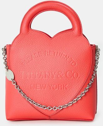 Tiffany & Co. Womens Accessories Hibiscus Tote Bag with Chain in Red - One Size