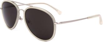 Linda Farrow DRIES VAN NOTEN DVN72 C5 Mens Sunglasses White Size 58